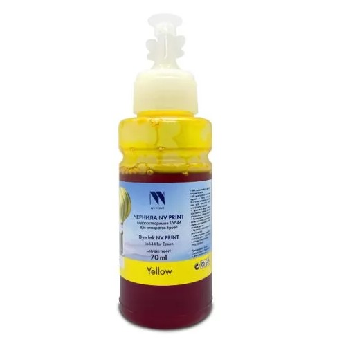 NV Print  C13T66444A Чернила NV-INK-T6644Y  для Epson L100, L110, L120, L200,  L300, L1300 (70 ml) Yellow