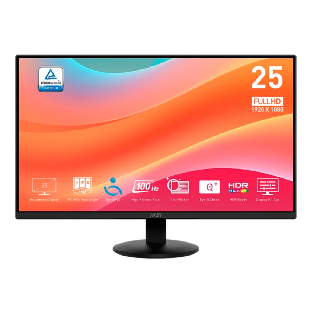 MSI PRO 24.5" MP252L {IPS 1920x1080 100Hz 4ms 250cd HDMI  DisplayPort Tilt External}