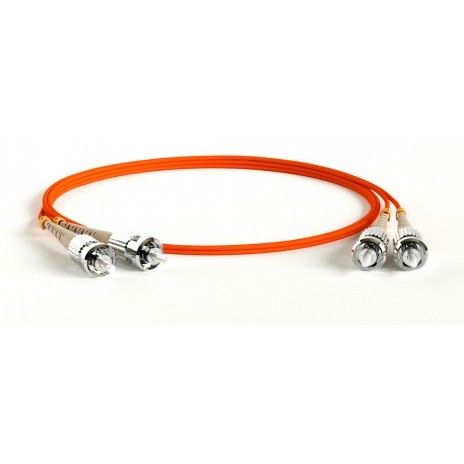 Hyperline FC-D2-50-ST/PR-ST/PR-H-1M-LSZH-OR Патч-корд волоконно-оптический (шнур) MM 50/125, ST-ST, 2.0 мм, duplex, LSZH, 1 м