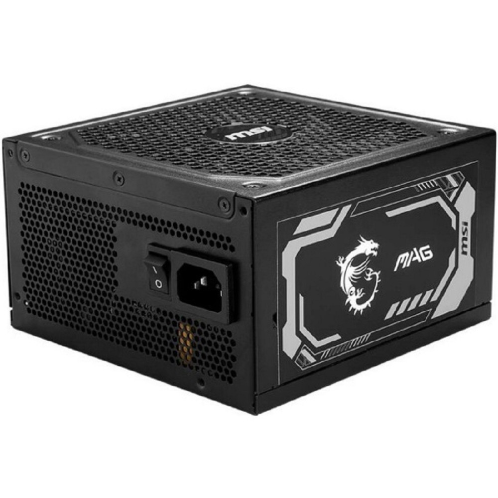 Блок питания ПК/ Power Supply MSI MAG A1000GL PCIE5, 1000W 80+ Gold (ATX, 3.1, PCIe 5.1, Full modular, 1x24(20+4)pin, 2xCPU 8(4+4)pin, 4xPCIe*2 8(6+2)pin, 1x12V-2x6, 12xSATA3, 4xMOLEX4pin, Active, 135