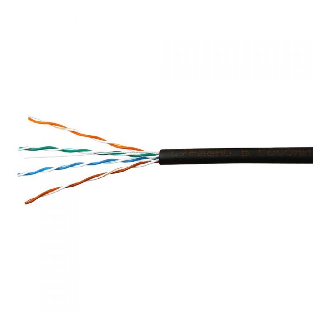 SkyNet Кабель UTP outdoor 4x2x0,46, медный, FLUKE TEST, кат.5e, однож., (305м) box, черный [CSL-UTP-4-CU-OUT](АК5010171/1693223)