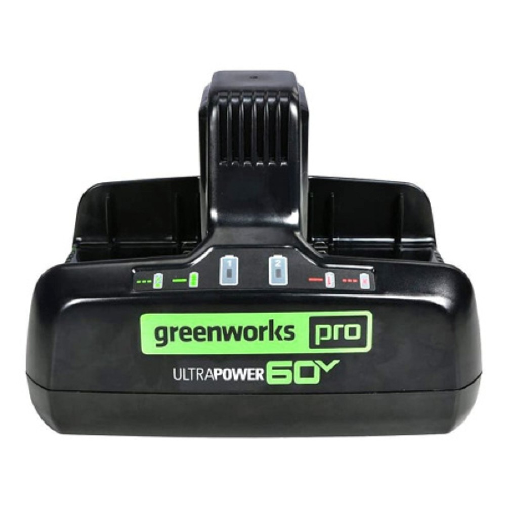 Greenworks Быстрое зарядное устройство для двух аккумуляторов G60DC10, 60V, 10А [2954407]