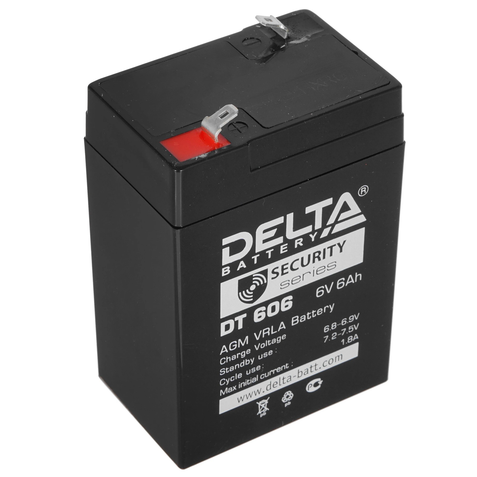 Delta DT 606 (6 А\ч, 6В) свинцово- кислотный аккумулятор  
