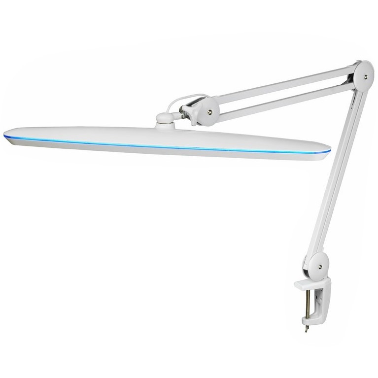 Rexant 31-0409 Лампа настольная бестеневая  , струбцина, «Blue Stream», 117 SMD LED, диммер (4 уровня), белая