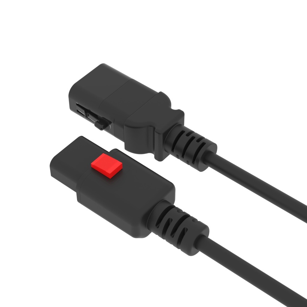 Кабель питания Filum FL-PC-CEE7/7-C13F-C1-1.0-BK 3x1.0 CEE 7/7(Schuko) - C13 с фиксацией, 220/250В, 10А, черный, 1м (1111332)