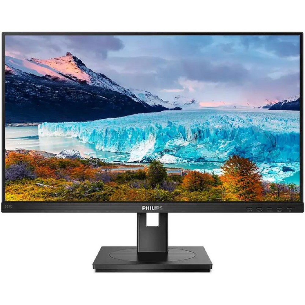 LCD PHILIPS 21.5'' 222S1AE {IPS 1920x1080 75Hz 4ms 178/178 250cd 1000:1 8bit D-Sub DVI HDMI1.4 DisplayPort1.2 AudioOut 2x2W Pivot VESA}