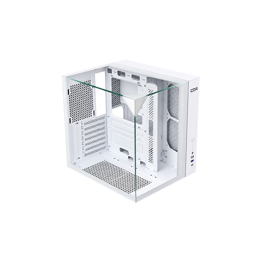 CBR Корпус ATX Cube X800WT, без БП, 1*USB Type-C, 1*USB 3.0, 1*USB 2.0, HD Audio+Mic, White [PCC-ATX-X800WT-WPSU]