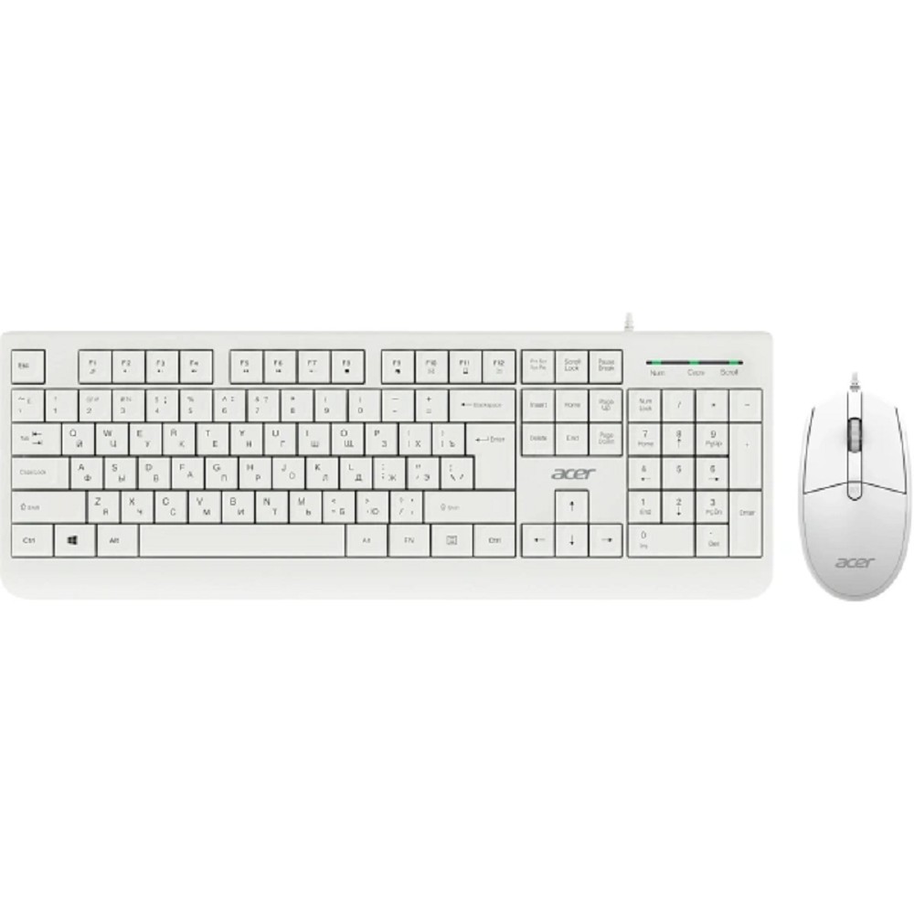 Повреждение упаковки Acer OCC400 [ZL.ACCCC.014] Комплект (клавиатура + мышь)  клав-ра:белый мышь:белый USB проводной