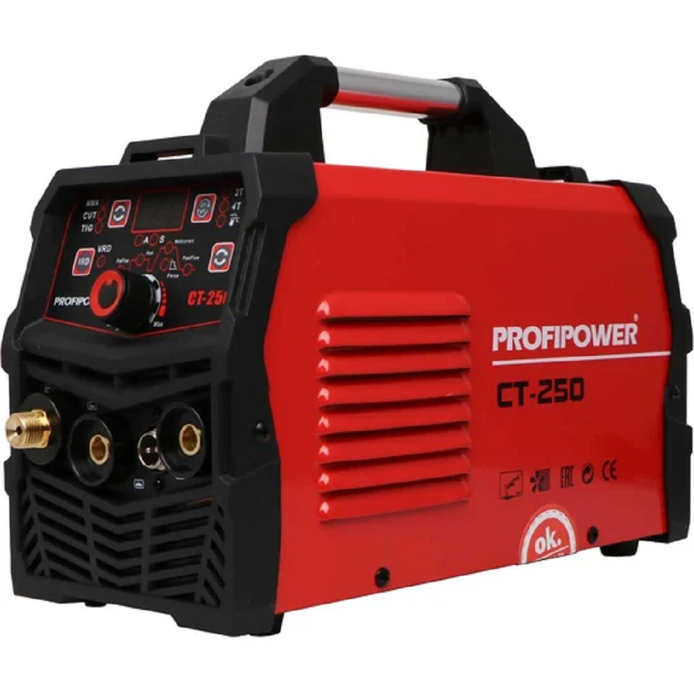 Инвертор плазменной резки PROFIPOWER CT-250 3B1 MMA+CUT+TIG (10-40A, толщина реза, 1-14 мм) [E0299]