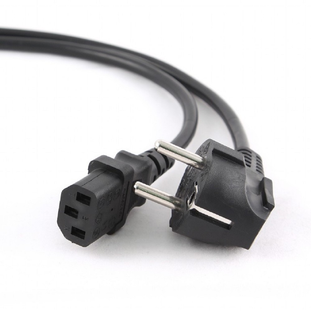 Кабель питания Cablexpert Schuko- C13, VDE, 3х0.75мм2, 10А, с заземлением, 3м, черный, пакет [PC-186-VDE-3M]
