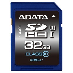 SecureDigital 32Gb A-DATA ASDH32GUICL10-R {SDHC Class 10, UHS-I}