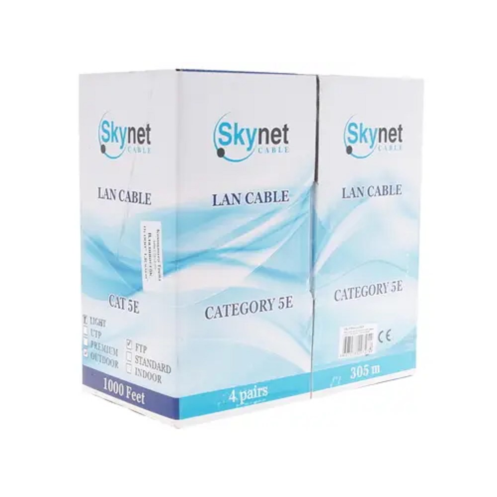 SkyNet Кабель FTP outdoor, медный, 4x2x0,46, FLUKE TEST, кат.5e, однож., 305 м, box, черный [CSL-FTP-4-CU-OUT](АК5026925/1693123)