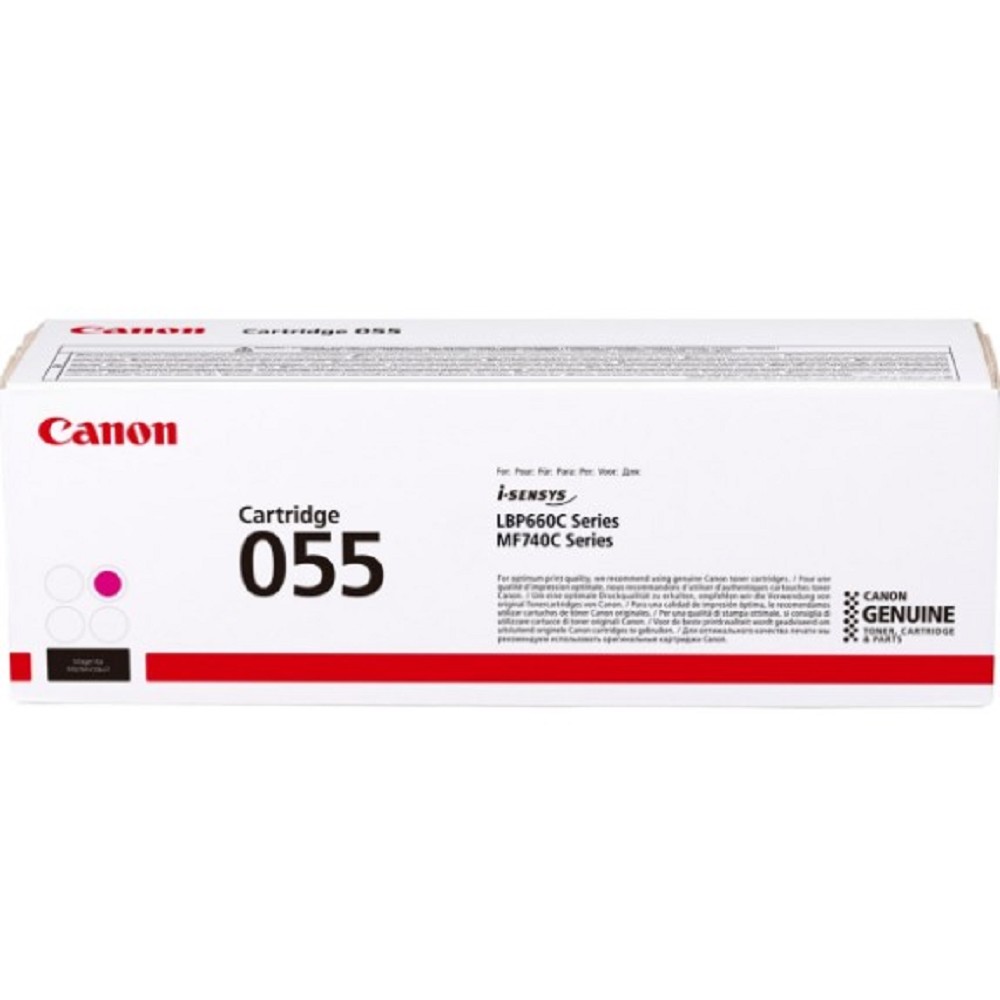 Canon 055 M Тонер-картридж для Canon LBP66x/MF74x, (2100 стр.), пурпурный