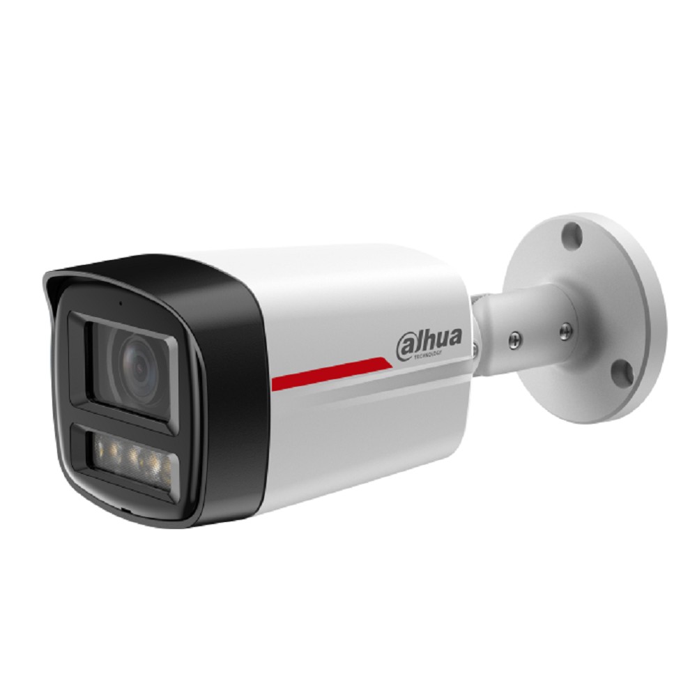 DAHUA DH-IPC-HFW2449TLP-S-LED-0600B-PRO Уличная цилиндрическая IP-видеокамера WizColor 4Мп, 1/1.8” CMOS, объектив 6мм, видеоаналитика, микрофон, LED 50м, IP67, металл