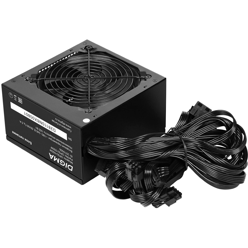 Digma ATX 550W DPSU-550W (20+4pin) 120mm fan 4xSATA RTL