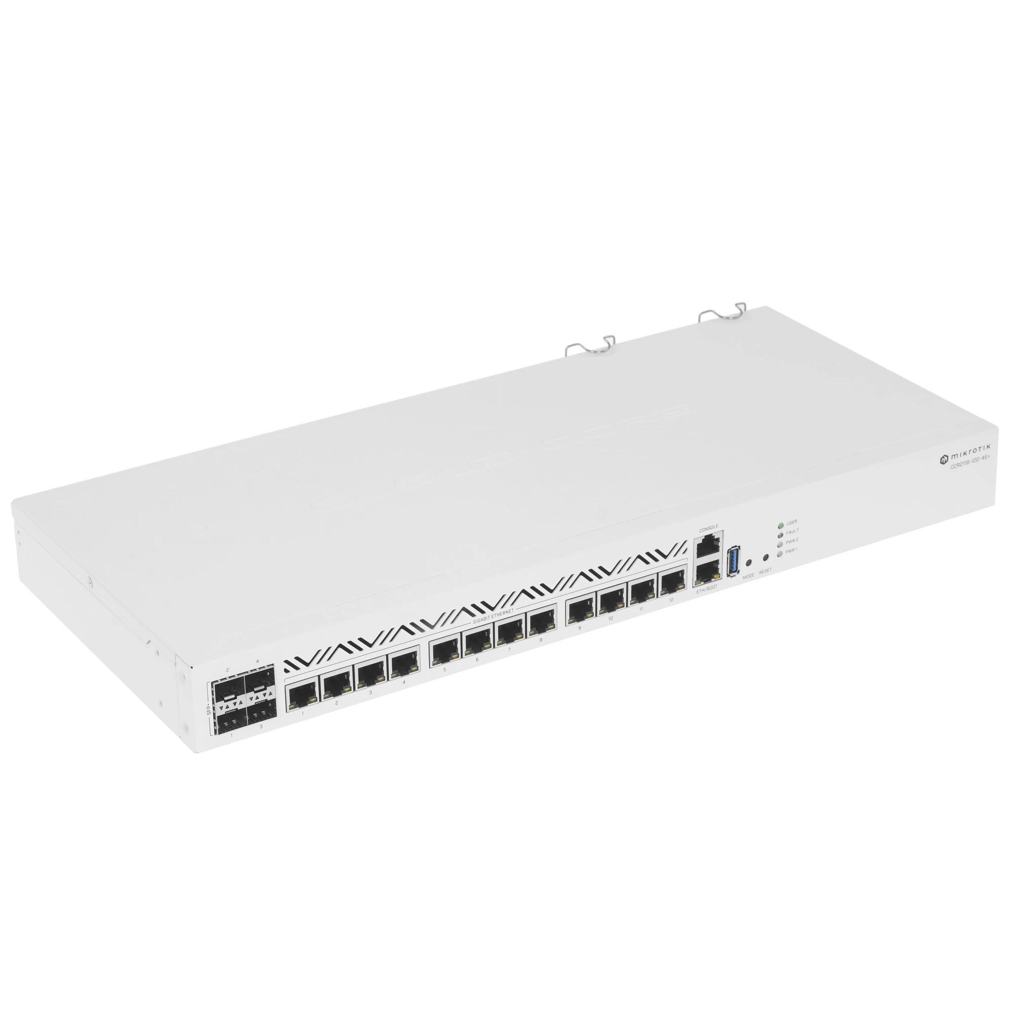 MikroTik CCR2116-12G-4S+ Маршрутизатор проводной, 12*1Gbit RJ45, 4*SFP+