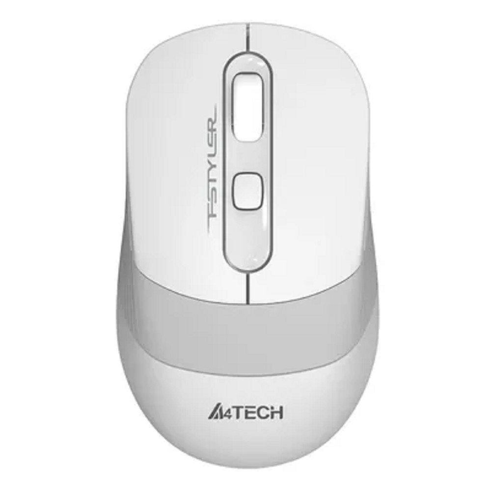 Мышь A4Tech Fstyler FG10S белый/серый оптическая (2000dpi) silent беспроводная USB для ноутбука (4bu