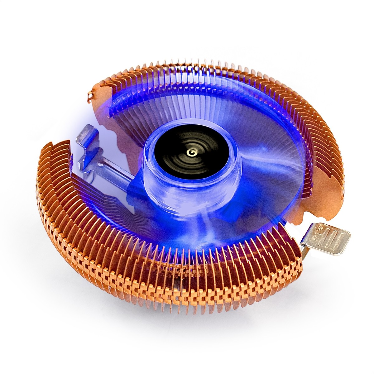 Exegate EX286153RUS Кулер ExeGate Wizard EE91-Cu.BLUE (Al+Copper, LGA775/1150/1151/1155/1156/1200/AM2/AM2+/AM3/AM3+/AM4/FM1/FM2/754/939/940, TDP 80W, Fan 90mm, 2200RPM, Hydro bearing, 3pin, 22db, 265г