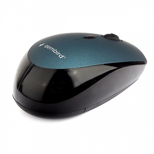 Gembird MUSW-354-B {Мышь беспроводная, синий, бесш.клик, soft touch, 3кн.+колесо-кнопка, 2400DPI, 2,4ГГц}
