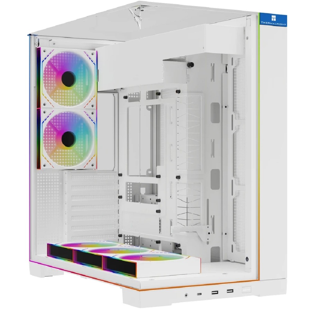 Thermalright Корпус TR-A70 Vision White FAN5-M / TG / 5x120mm ARGB PWM Fans / ARGB Strip / 9.16'' LCD screen / USB TYPE-C / ATX  / TRA70VF5MW