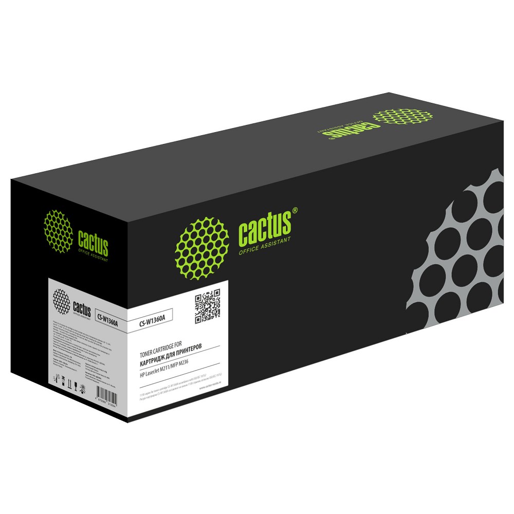 Повреждение упаковки Картридж лазерный Cactus 136A CS-W1360A W1360A черный (1150стр.) для HP LaserJet M211d/209/233/234