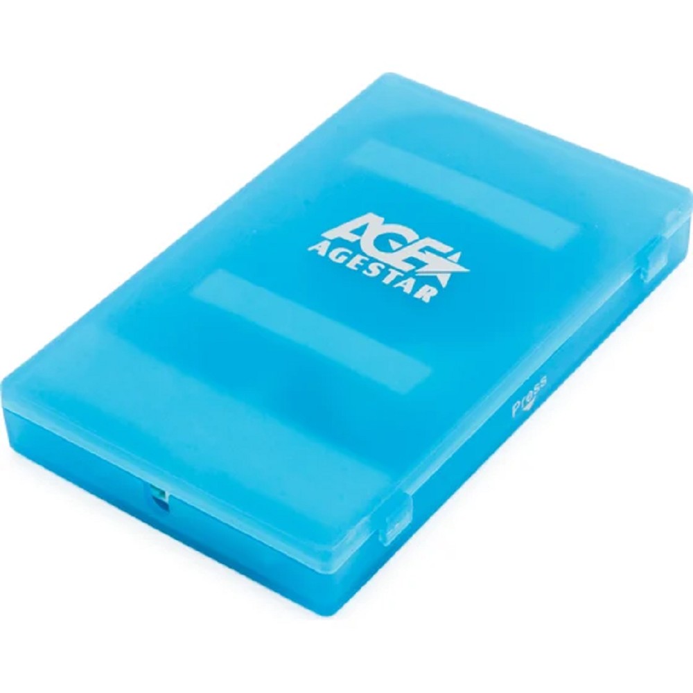 AgeStar SUBCP1 BLUE Внешний корпус 2.5" SATA HDD/SSD AgeStar SUBCP1 (BLUE) USB2.0, пластик, синий, безвинтовая конструкция (10612)