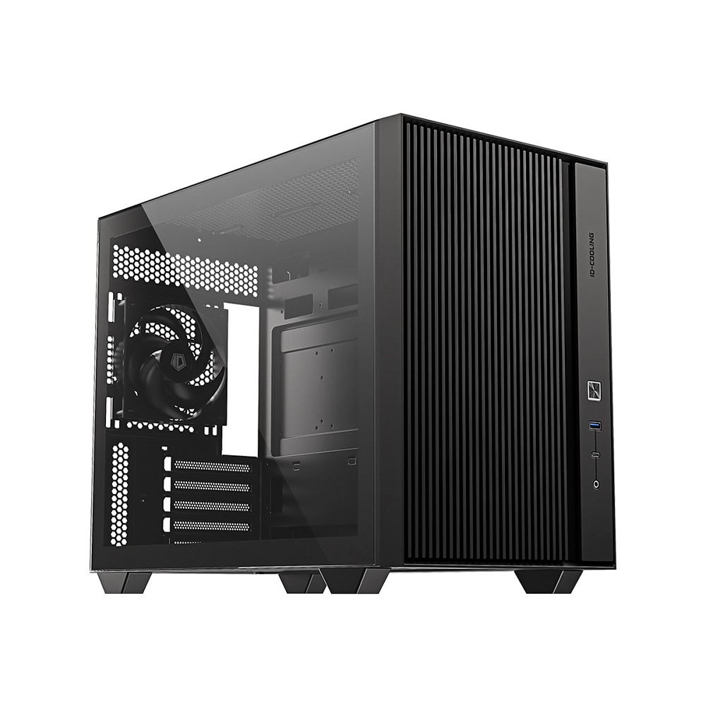 Case ID-Cooling FLOW 500 AIR Black mATX/ win TG/ 2 fans/ Gen2 Type C/ CPU 180mm/ GPU 403mm/ no PSU