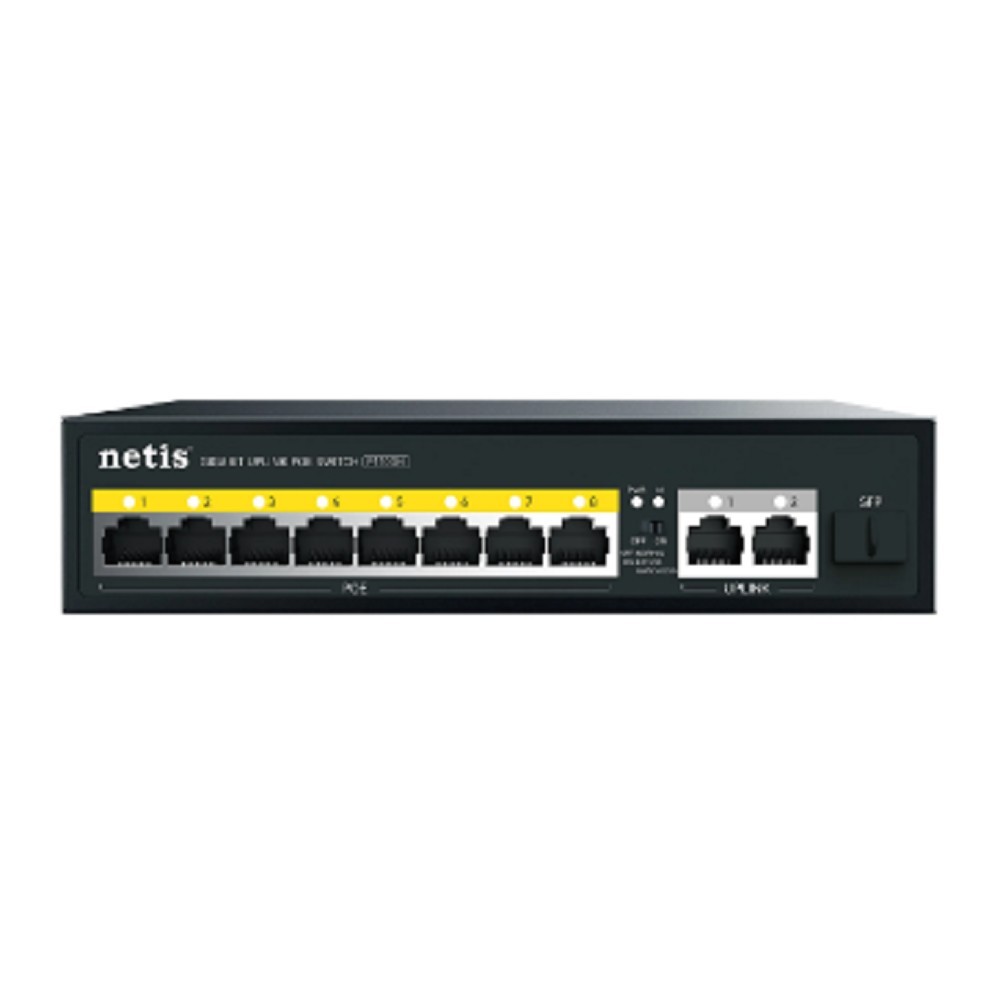 Netis P110GH Коммутатор 10PORT 10/100M 8POE+2XGE+SFP 
