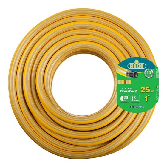 Поливочный шланг RACO COMFORT 1" 25 м 20 атм трёхслойный армированный [40303-1-25_z01] 
