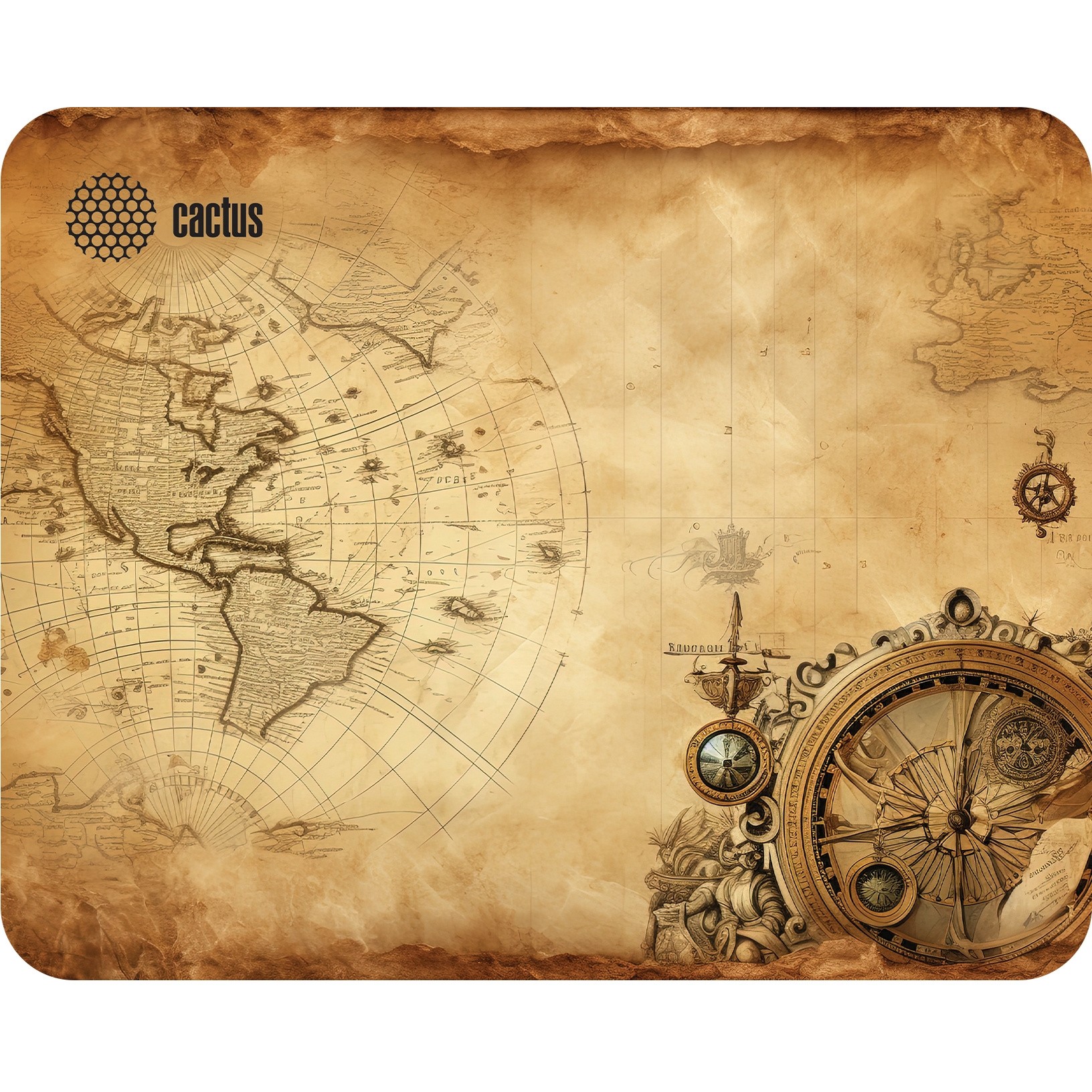 Коврик для мыши Cactus Vintage map 250x200x3мм (CS-MP-D10S)