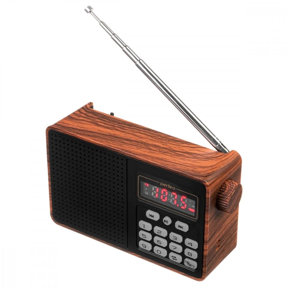 Perfeo радиоприемник цифровой ALPINIST Next FM+ 70-108МГц/ MP3/ Bluetooth 5.3/ 18650/ коричневый