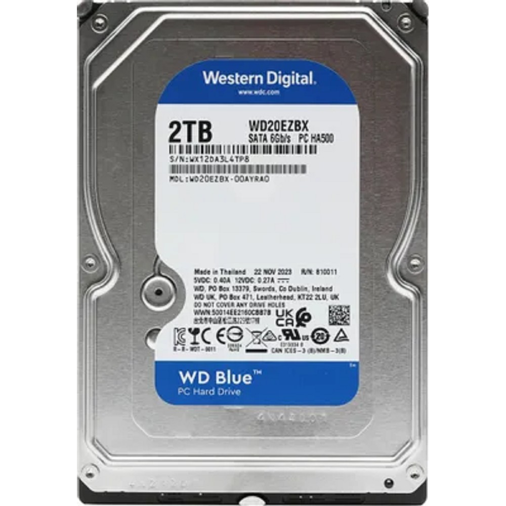 2TB WD Blue (WD20EZBX) {Serial ATA III, 7200 rpm, 256Mb buffer}