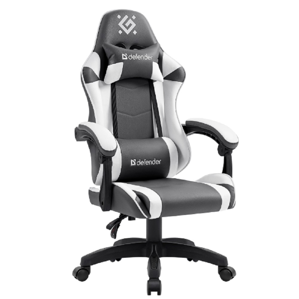 Игровое кресло Fortune Серый/белый,класс 4,PU DEFENDER