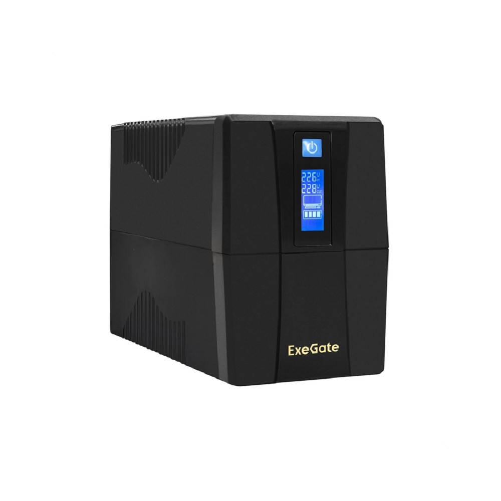 Exegate EX292791RUS ИБП ExeGate Power Smart ULB-1000.LCD.AVR.2SH <1000VA/550W, LCD, AVR, 2*Schuko, Black>