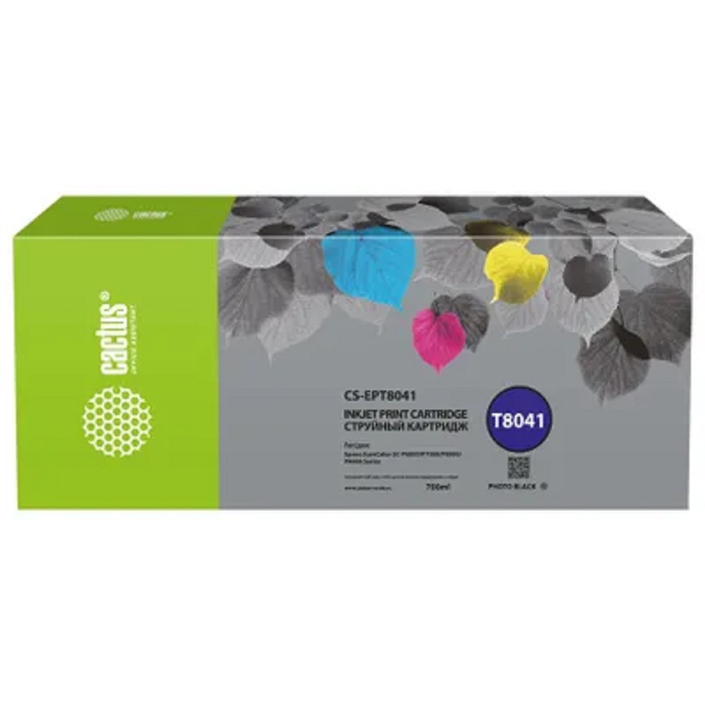 Картридж струйный Cactus CS-EPT8041 T8041 фото черный (700мл) для Epson SureColor SC-P6000/7000