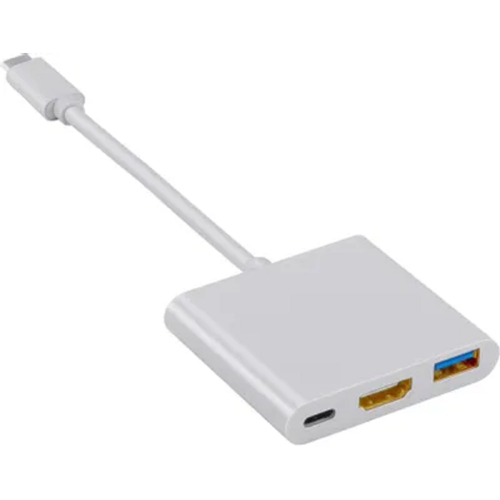 Переходник Buro USB Type-C (m) HDMI (f) USB 3.0 A(f) USB Type-C (f) (BHP RET TPC-HDM) белый