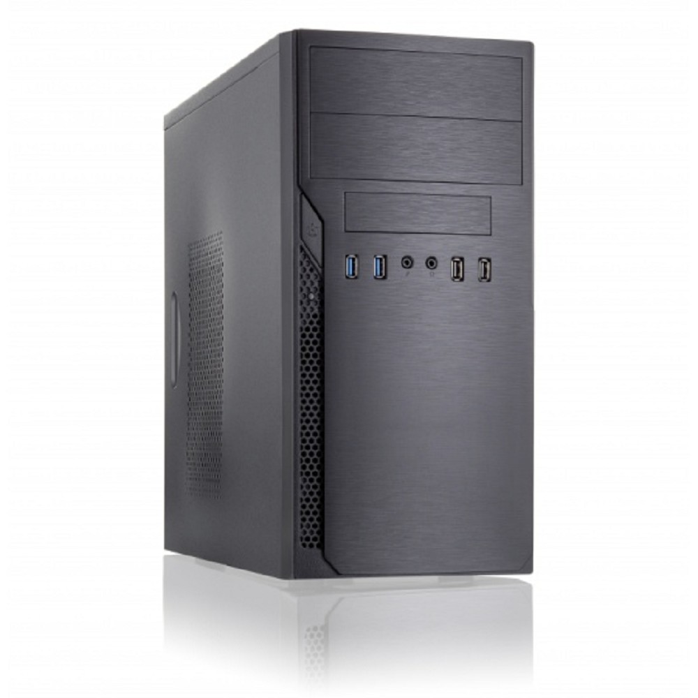 Foxline FL–628-FZ450R-U32 |FL–628-FZ450R-U32| mATX case, black, w/PSU 450W 12cm, w/2xUSB2.0, w/2xUSB3.0 w/pwr cord, w/o FAN