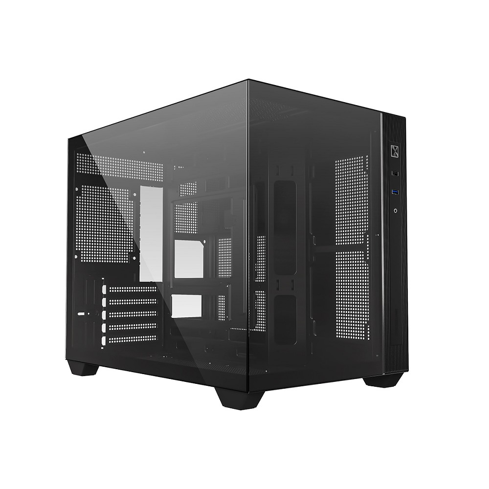 Case ID-Cooling VIEW 500 Black mATX/ win TG/ no fan/ Gen2 Type C/ CPU 162mm/ GPU 407mm/ no PSU