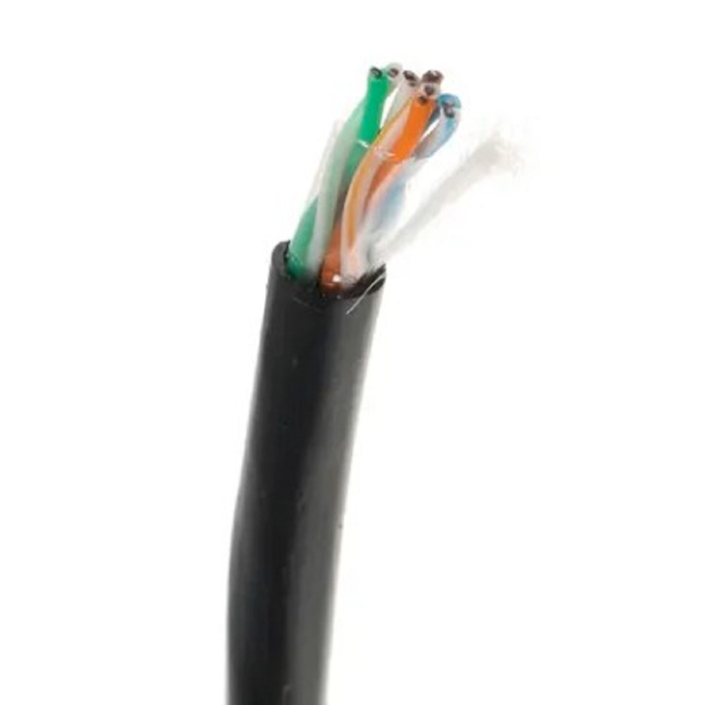 PROconnect (01-0054) Кабель витая пара U/UTP, CAT 5e, PE, 4PR, 24AWG, OUTDOOR, SOLID, черный, 305м