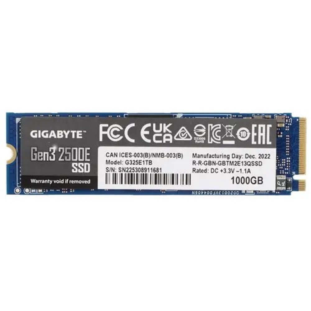 Gigabyte SSD 1TB G325E1TB  M.2 NVMe PCIe 3.0