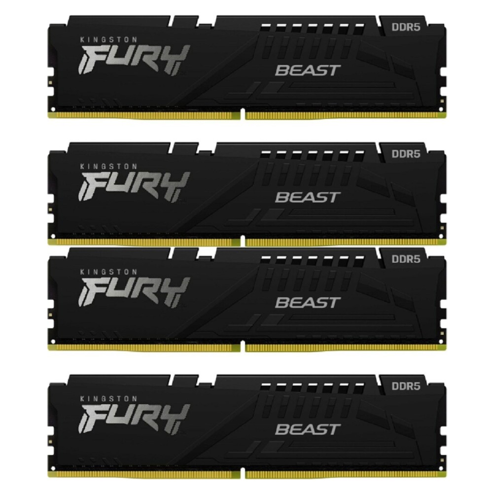 Kingston DDR5 DIMM 64GB 6000MT/s CL40 (Kit of 4) FURY Beast Black XMP