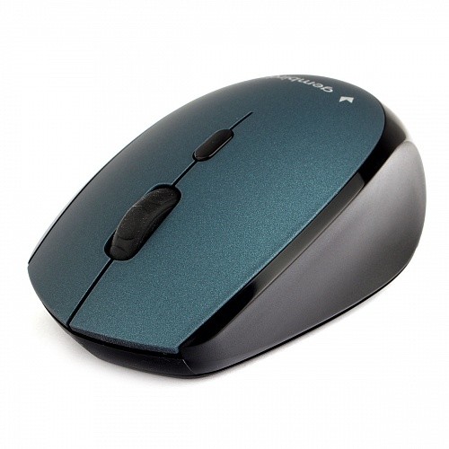 Gembird MUSW-354-B {Мышь беспроводная, синий, бесш.клик, soft touch, 3кн.+колесо-кнопка, 2400DPI, 2,4ГГц}