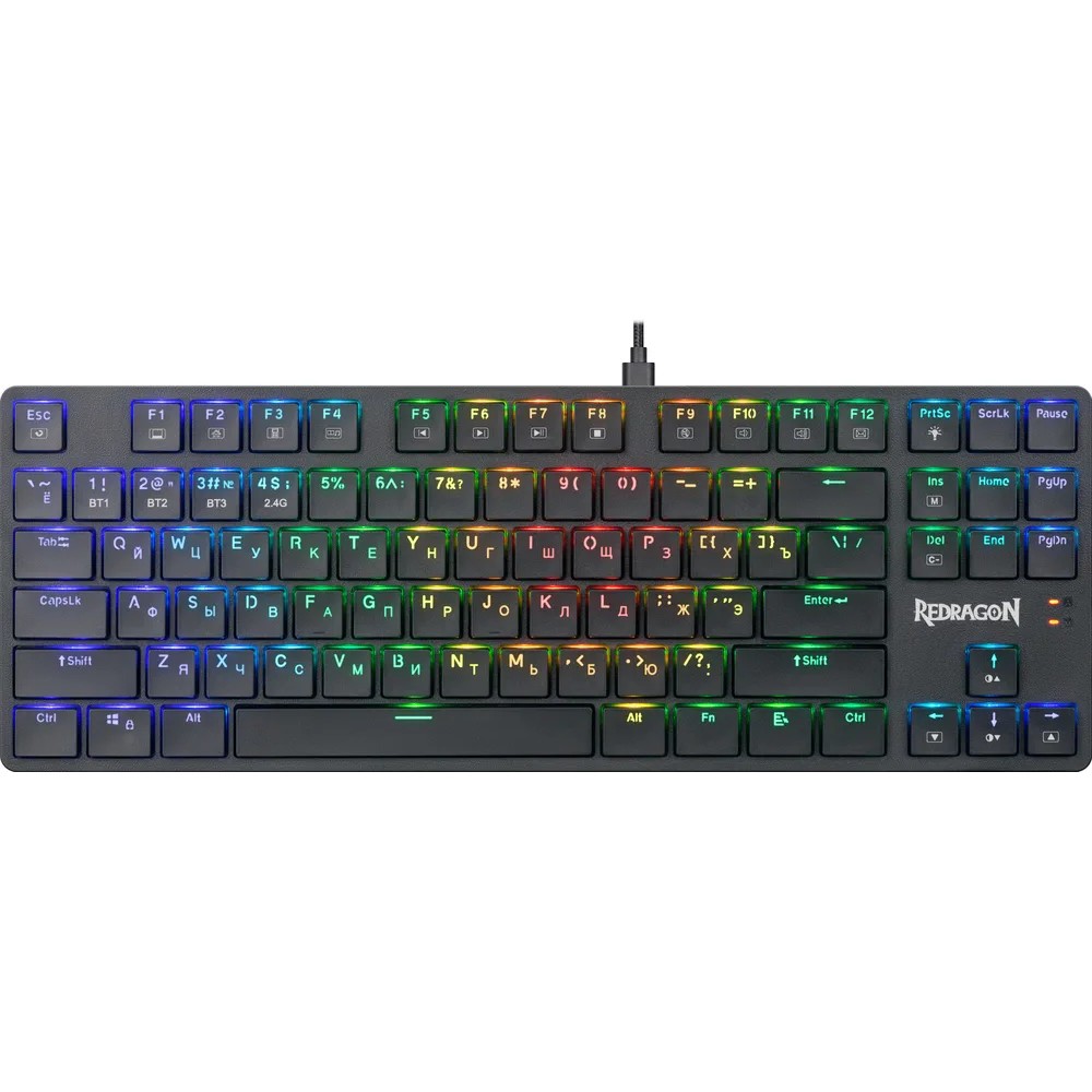 Повреждение упаковки Механическая клавиатура Anubis RGB,тонкая,тихая,87клавиш,б.п. Redragon