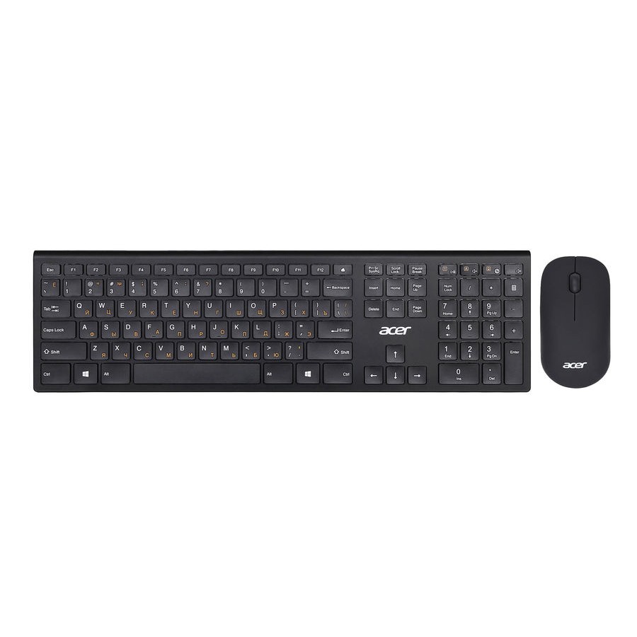 Acer OKR030 [ZL.KBDEE.005] Комплект (клавиатура + мышь) Combo wilreless USB  slim black 