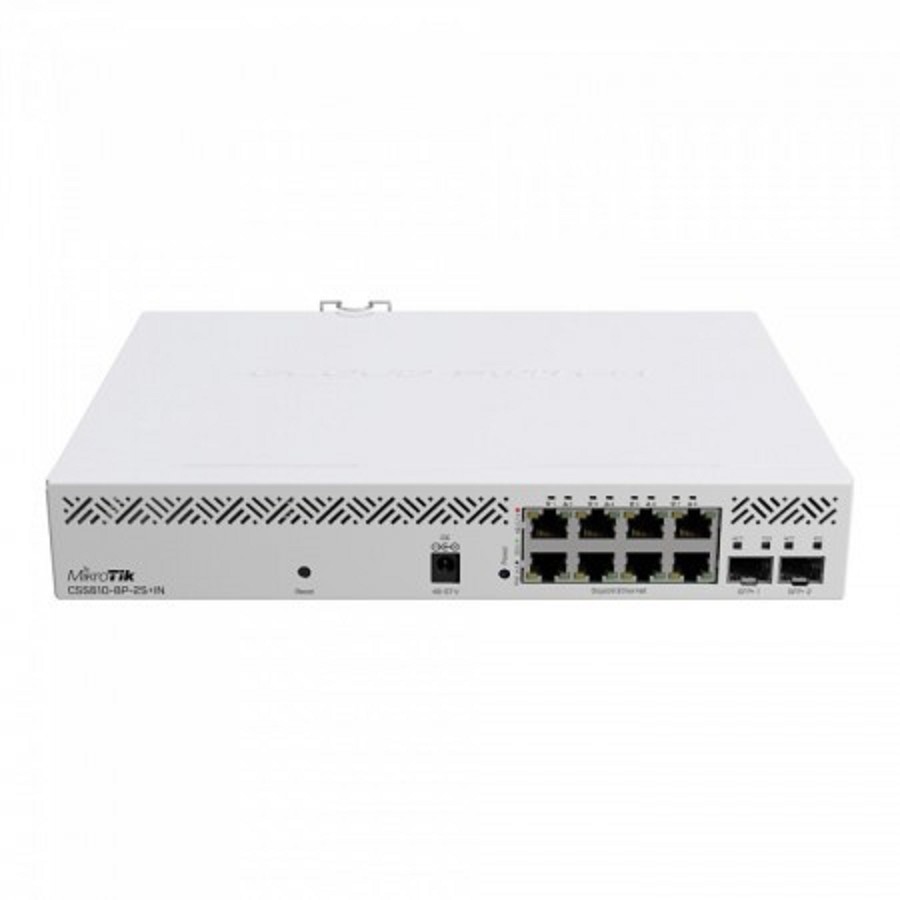 MikroTik CSS610-8P-2S+IN Коммутатор управляемый, 8х 1G RJ45, 2х SFP+, раздача PoE 140 Вт, SwitchOS Lite