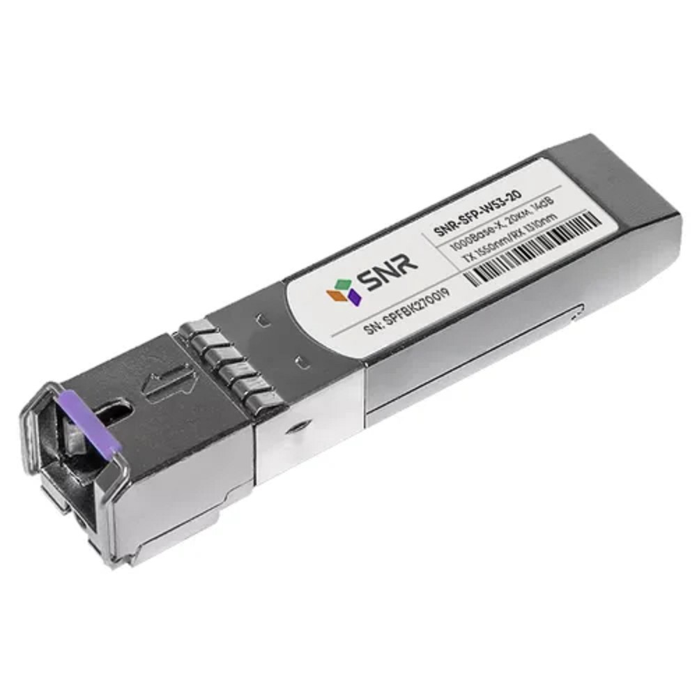 SNR SNR-SFP-W53-20-I Модуль SFP оптический, дальность до 20 км (14dB), 1550нм, индустриальный