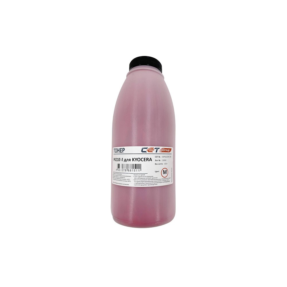 Тонер CET PK210 для KYOCERA ECOSYS P6230cdn/6235cdn/7040cdn (Japan) Magenta, 100г/бут, OSP0210M-100