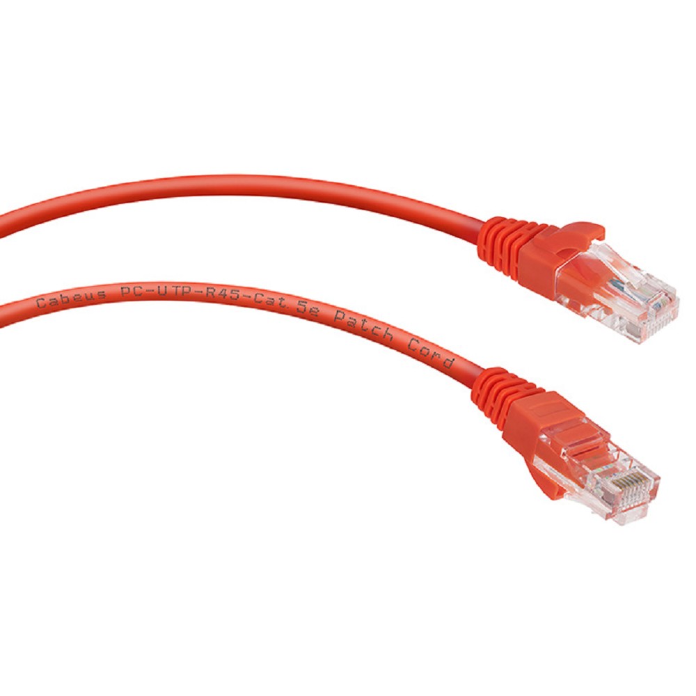 Cabeus PC-UTP-RJ45-Cat.5e-0.15m-RD Патч-корд U/UTP, категория 5е, 2xRJ45/8p8c, неэкранированный, красный, PVC, 0.15м