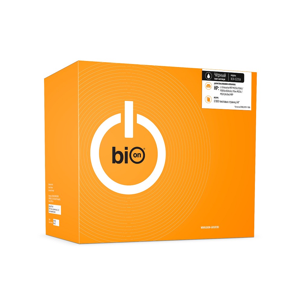 Bion CE255A Картридж для HP LaserJet Enterprise M525/P3015, HP LaserJet Pro M521 (6000  стр.), Черный, с чипом