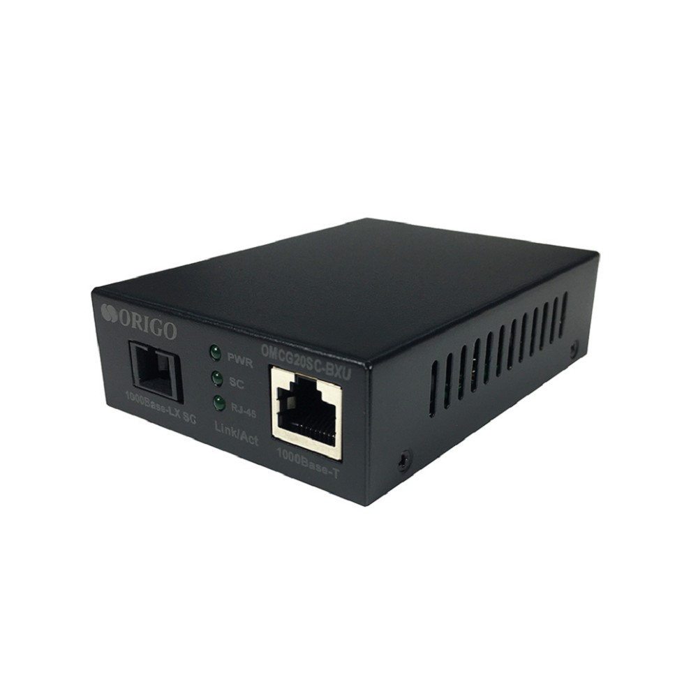 ORIGO OMCG20SC-BXU/A1A WDM медиаконвертер 1000Base-T / 1000Base-LX (SC), Tx: 1310 нм, Rx: 1550 нм, одномод, до 20 км